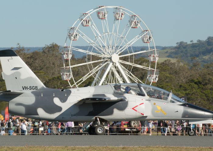 Crowds enjoying the 2018 Wings Over Illawarra event at the Illawarra Regional Airport, Albion Park Rail