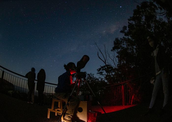 People enjoying stargazing at the Blue Mountains