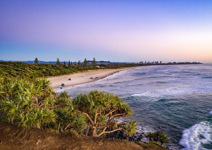 Scenic coastal views from Fingal Head at sunrise