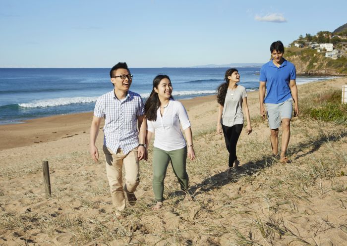 Students enjoying a day at Stanwell Beach, Wollongong