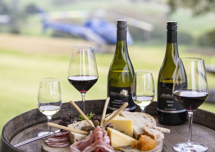 Wines ready for tasting at the Crooked River Wines winery in Gerringong, Kiama