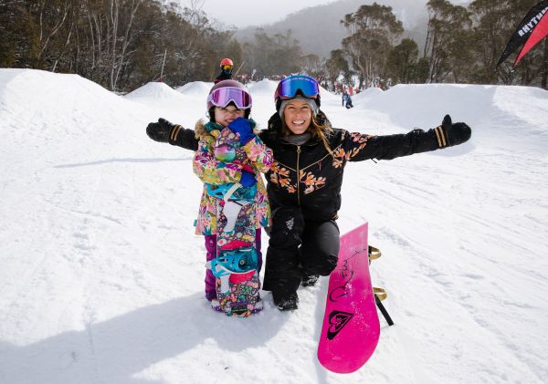 Snow fun. Torah Bright Mini Shred. Image Credit: Thredbo.