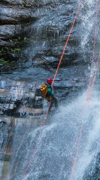 Abseil Empress Falls with the Blue Mountains Adventure Company. Credit: Dale Martin