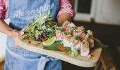 A sushi board at Doma Cafe, Federal, near Byron Bay