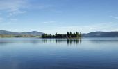 Scenic views of Lake Jindabyne in the Snowy Mountains