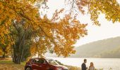 Couple enjoying a romantic picnic by Hawkesbury River near Wisemans Ferry