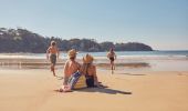 Family beach fun at McKenzies Beach in Batemans Bay