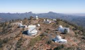 Aerial overlooking the Siding Springs Observatory, Coonabarabran surrounded by Warrumbungle National Park