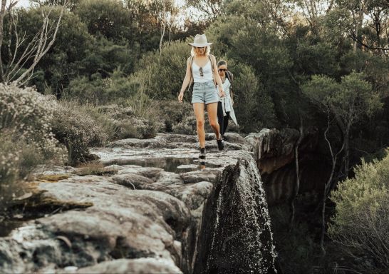 Friends enjoying bushwalking at Mount Bushwalker Walking Track in Porters Creek, Jervis Bay and Shoalhaven